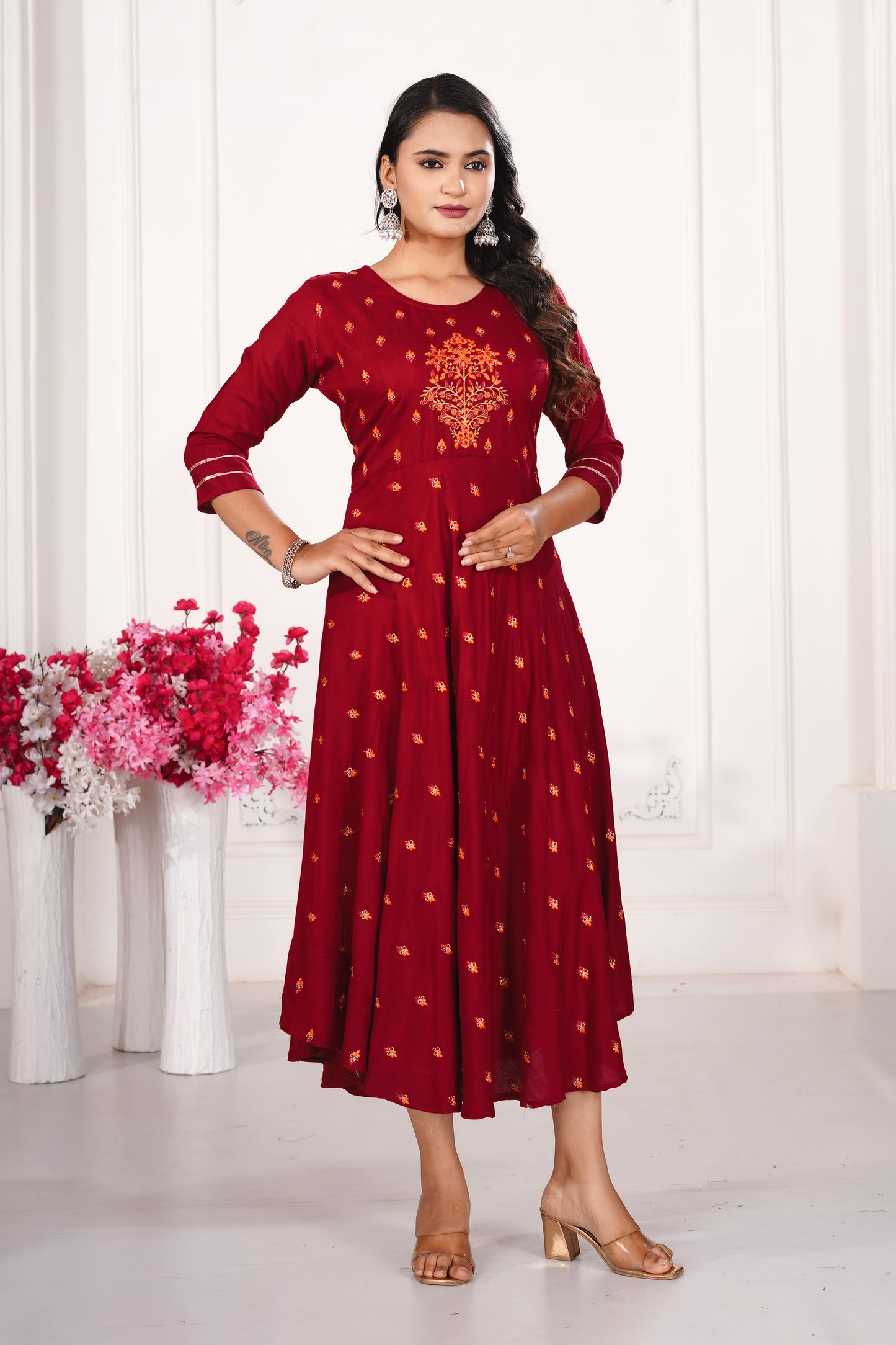 Elegant Umbrella Ghera Kurti